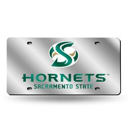 Rico Industries - Sacramento State Hornets Mirrored Laser Cut License Plate Laser Tag - Multi
