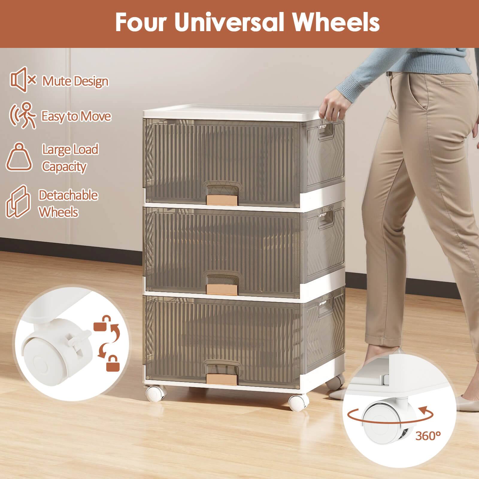 Four Universal Wheels

- Mute Design
- Easy to Move
- Large Load Capacity
- Detachable Wheels
- 360°