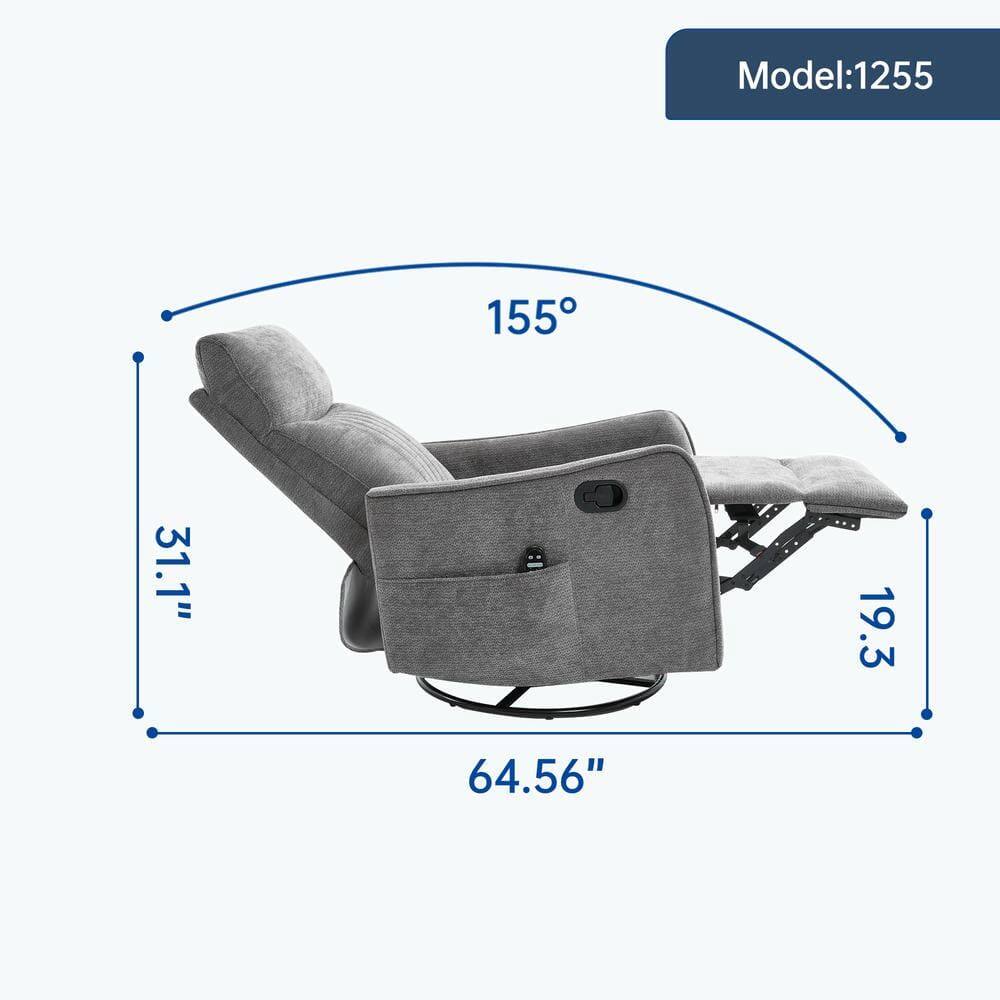 Model: 1255  
155°  
31.1"  
19.3"  
64.56"
