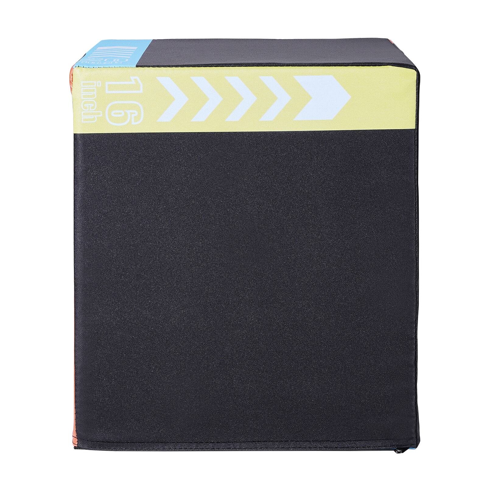 Alt View 5. VEVOR - 3 in 1 Plyometric Jump Box, 20/18/16 Inch Cotton Plyo Box, Platform & Jumping Agility Box, Anti-Slip Fitness Step Up Box - Black.