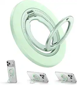 Syncwire - Magnetic Phone Grip for MagSafe, Ultra-Slim Phone Ring Holder, 360° Rotation, Double-Sided Magnet, Finger Kickstand - Green