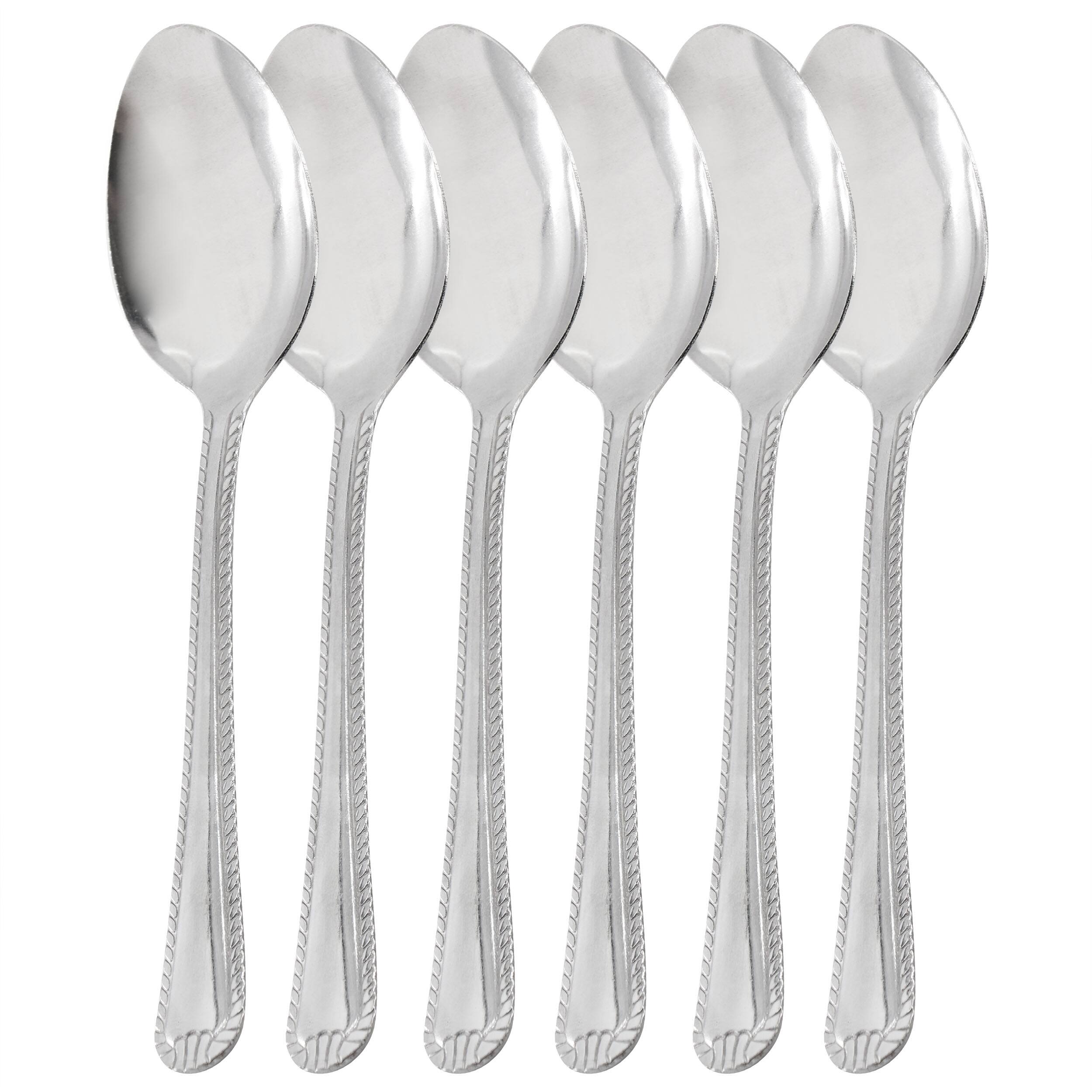 Gibson - Home Tustin 6 Piece Stainless Steel Dinner Spoon Flatware Set - Silver
