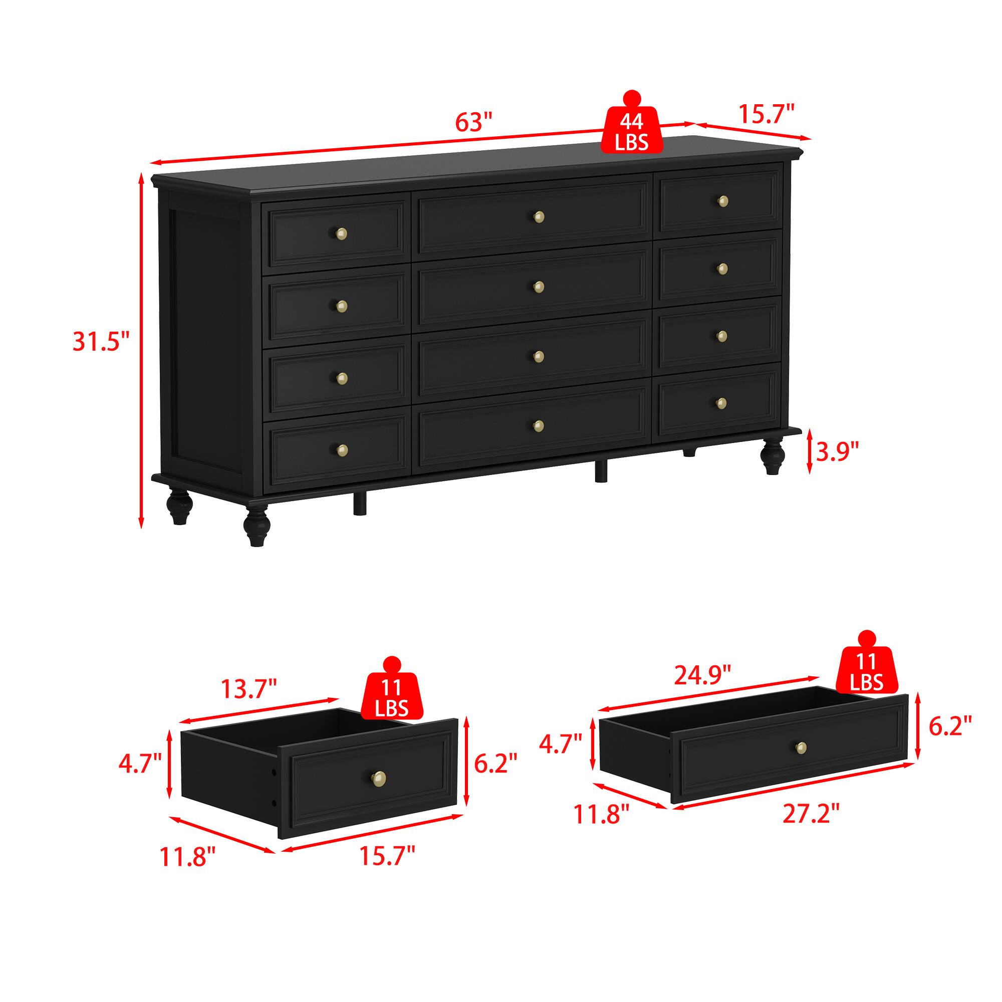 63" 44 LBS 15.7" 31.5" 3.9" 4.7" 13.7" 11 LBS 4.7" 6.2" 24.9" 11 LBS 6.2" 11.8" 15.7" 11.8" 27.2"