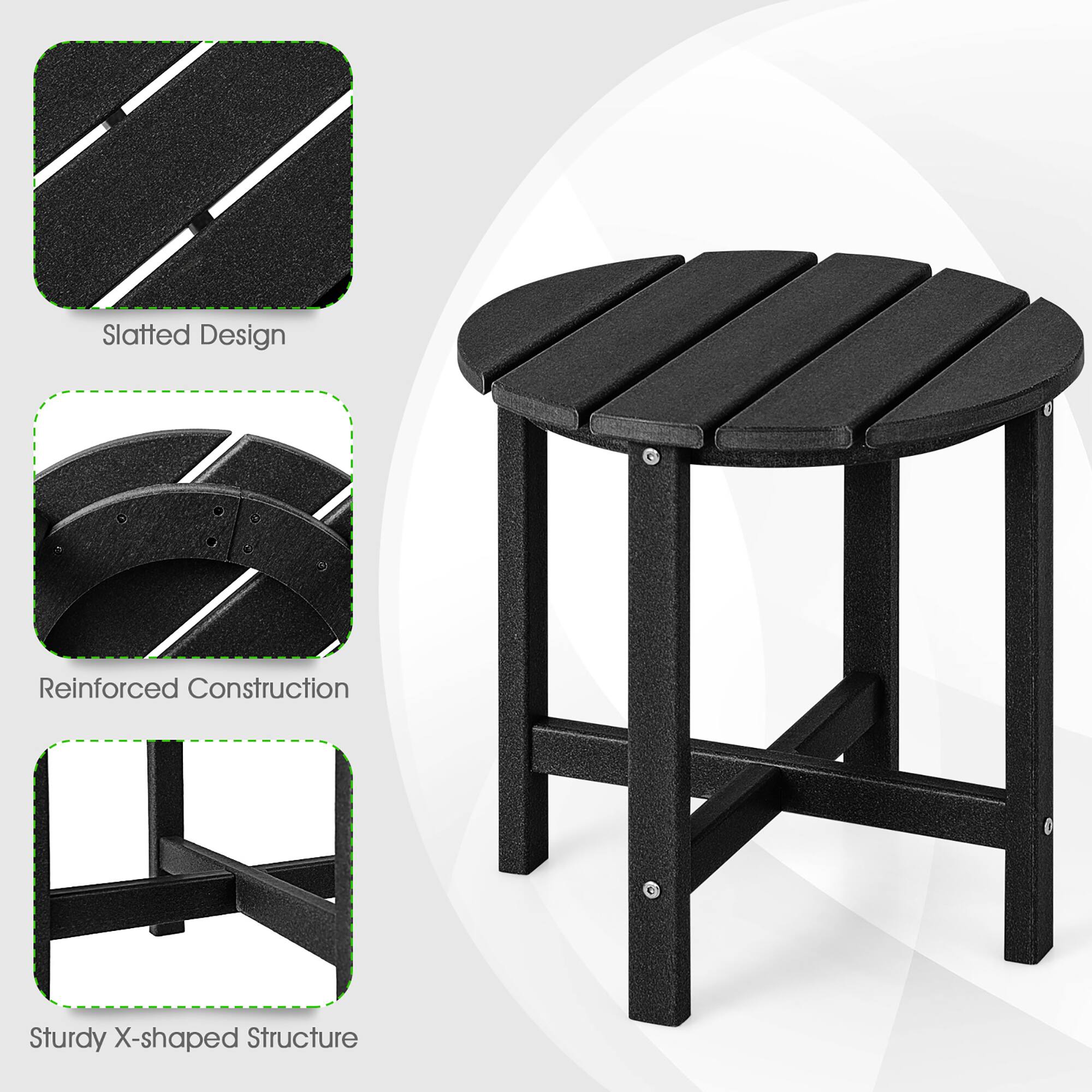 Slatted Design, Reinforced Construction, Sturdy X-shaped Structure