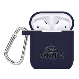 Artinian - Seattle Mariners Debossed Silicone AirPods Case Cover - No Size - Multicolor