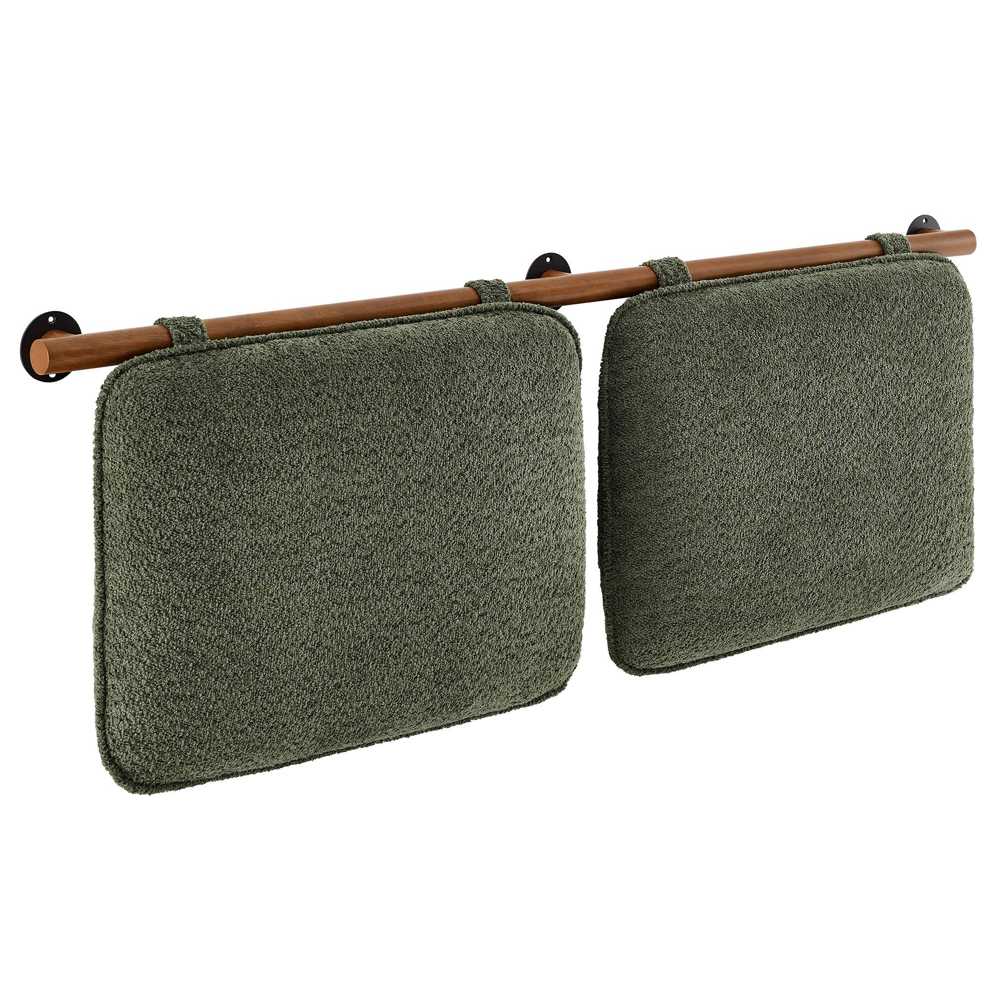 Anela Wall-Mounted Chenille Upholstered King Size Headboard by Modway - Brown