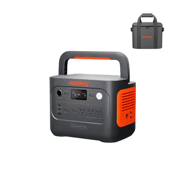Jackery - E1000AC Portable Power Station (1062Wh) with a Medium Size Carrying Case for Outdoor Use and Emergency Backup (1062 Wh Capacity) - Black