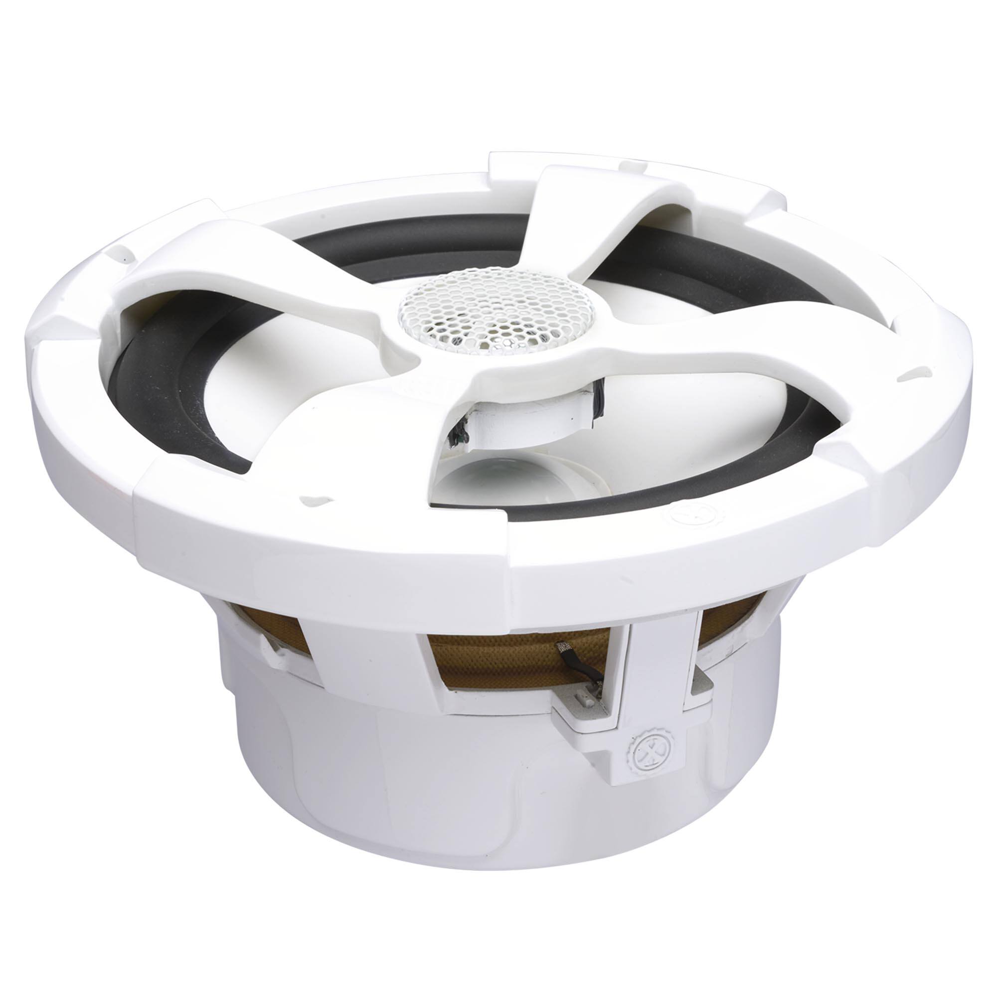 Alt View 1. Powerbass - PowerBass XL-82M - 8" Marine Coaxial Speakers with RGB LED - Pair - Black/Gray.