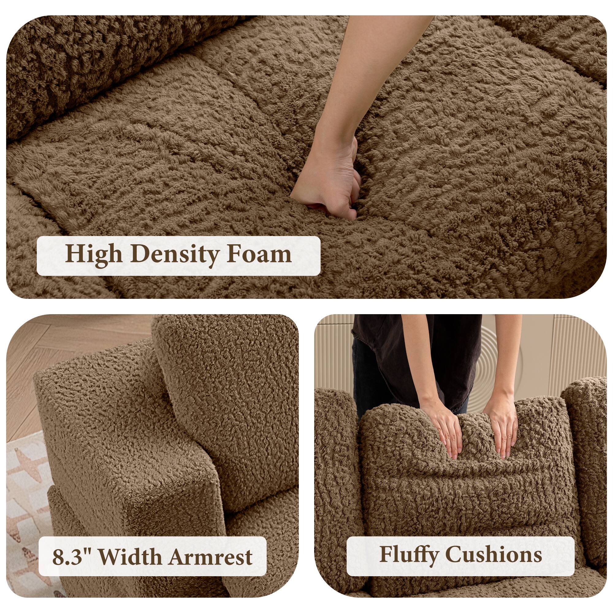 - High Density Foam
- 8.3" Width Armrest
- Fluffy Cushions