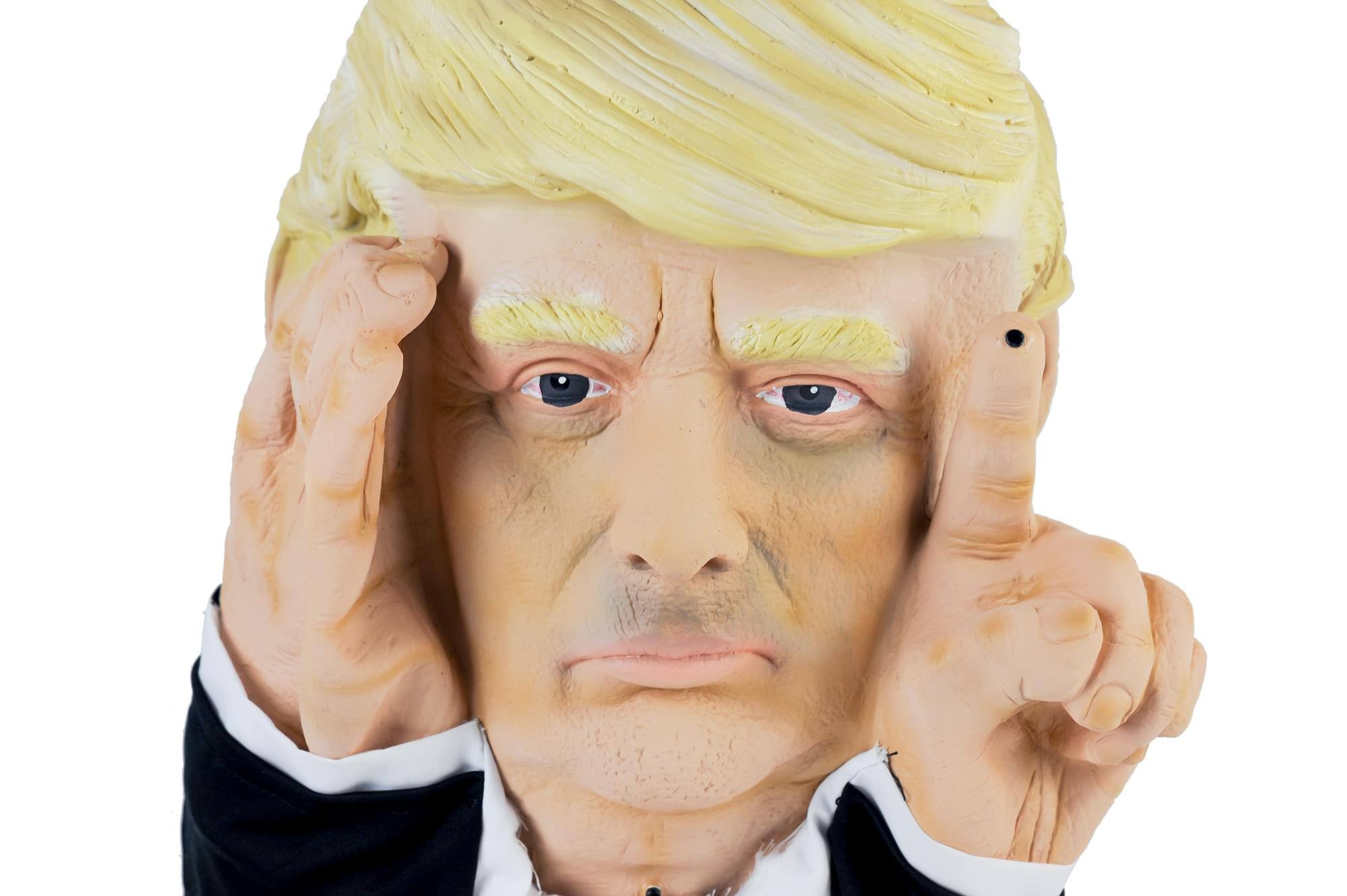 Alt View 2. Scary Peepers - Scary Peeper Tapping President Donald Trump Halloween Decoration | 16.5 Inches - Beige.