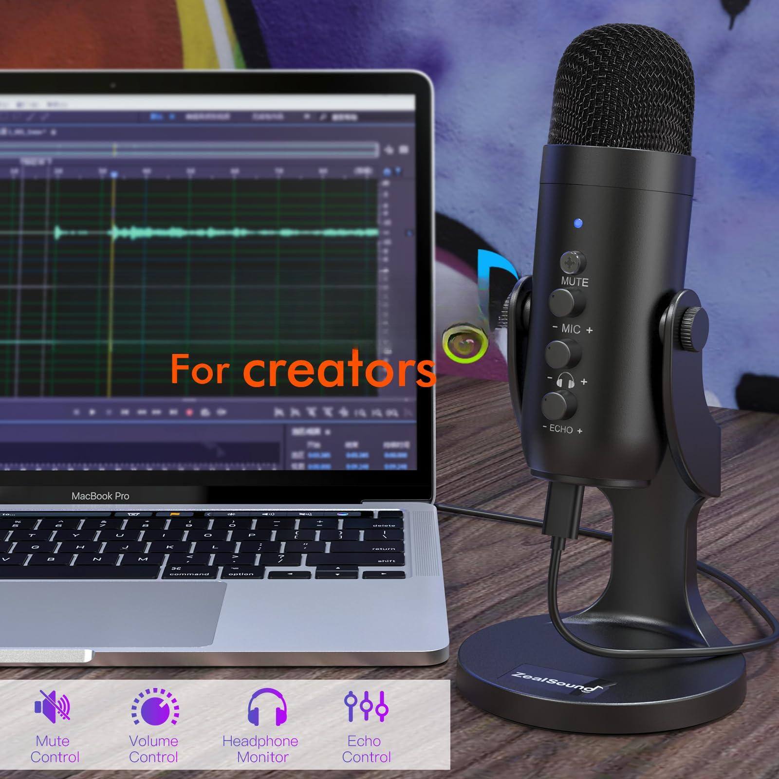 For creators

Mute Control
Volume Control
Headphone Monitor
Echo Control

MUTE
MIC +
ECHO +