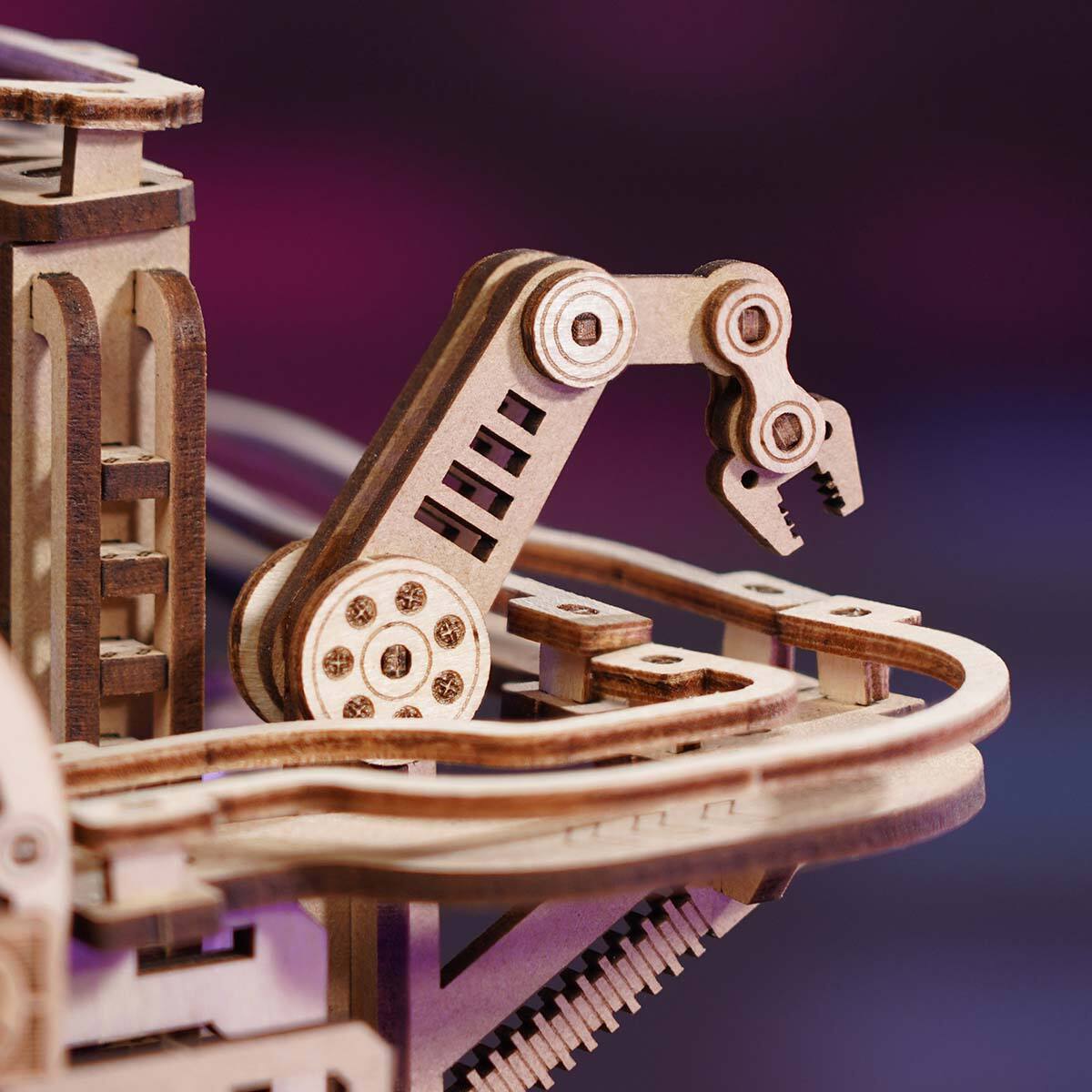 Alt View 1. ROKR - ROKR 3D Wooden Puzzle, Marble Run Set, Model Building Kits, Christmas Birthday Gifts, DIY Gear Ball Challenge EGC01.