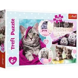 Trefl - Red 160 Piece Kids Puzzle - Lovely Kittens