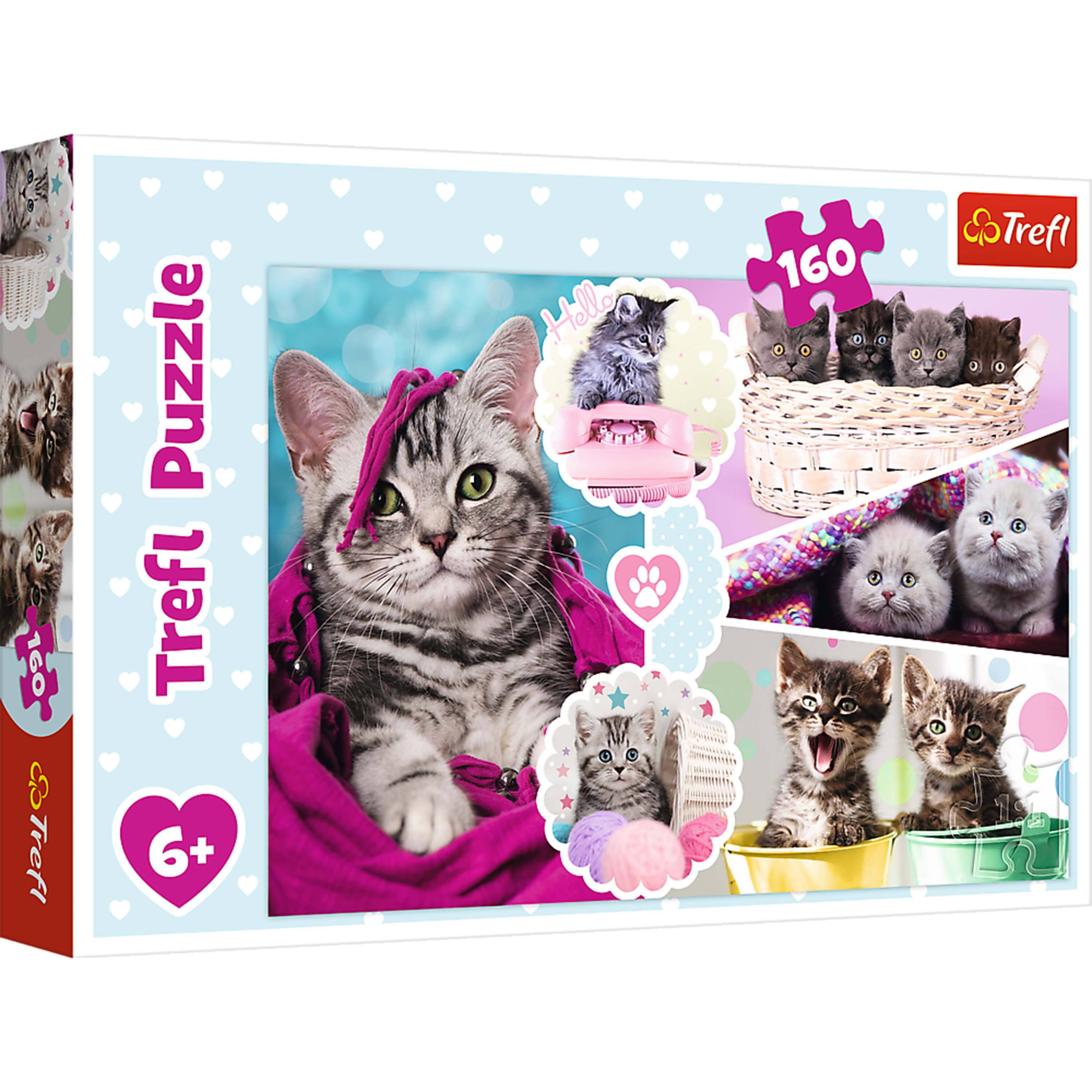 Trefl - Red 160 Piece Kids Puzzle - Lovely Kittens