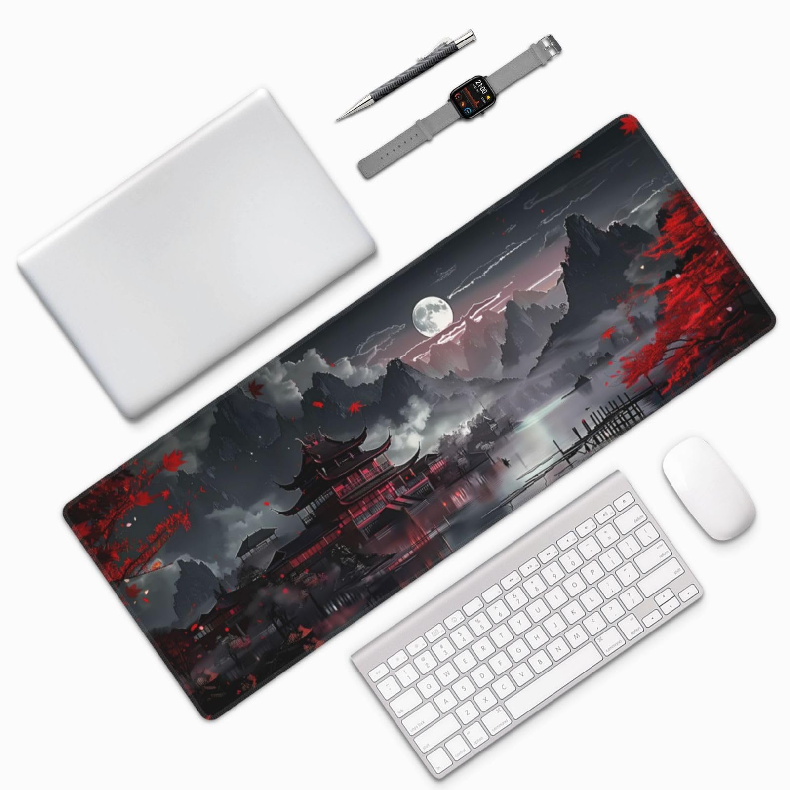 Alt View 6. Comfort Essence - Extended Gaming Mouse Pad Large Waterproof With Stitched Edges Non-slip Desktop For Home And Office Level Up - Oil Painting.