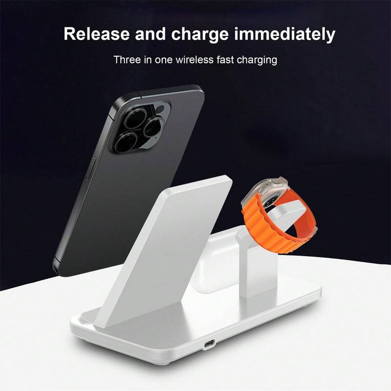 Release and charge immediately  
Three in one wireless fast charging