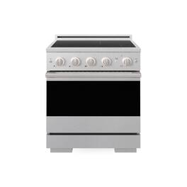 ZLINE - 30 in. 4.2 cu. ft. Marino Freestanding Induction Range with 4 Burners and Convection Oven - Satin Stainless Steel