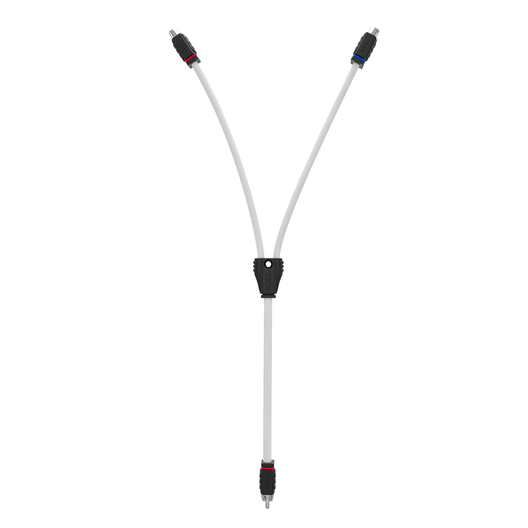 Back. DS18 Audio - Marine RCA Y-Splitter Cable, 2 Female to 1 Male.