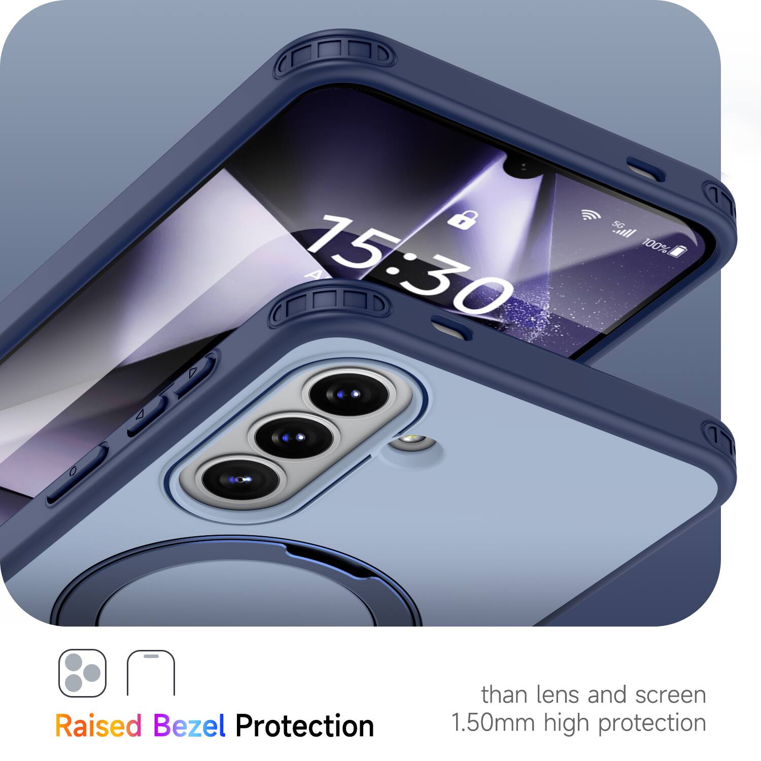 15:30 ml 5G 100% 17 17 Raised Bezel Protection than lens and screen 1.50mm high protection