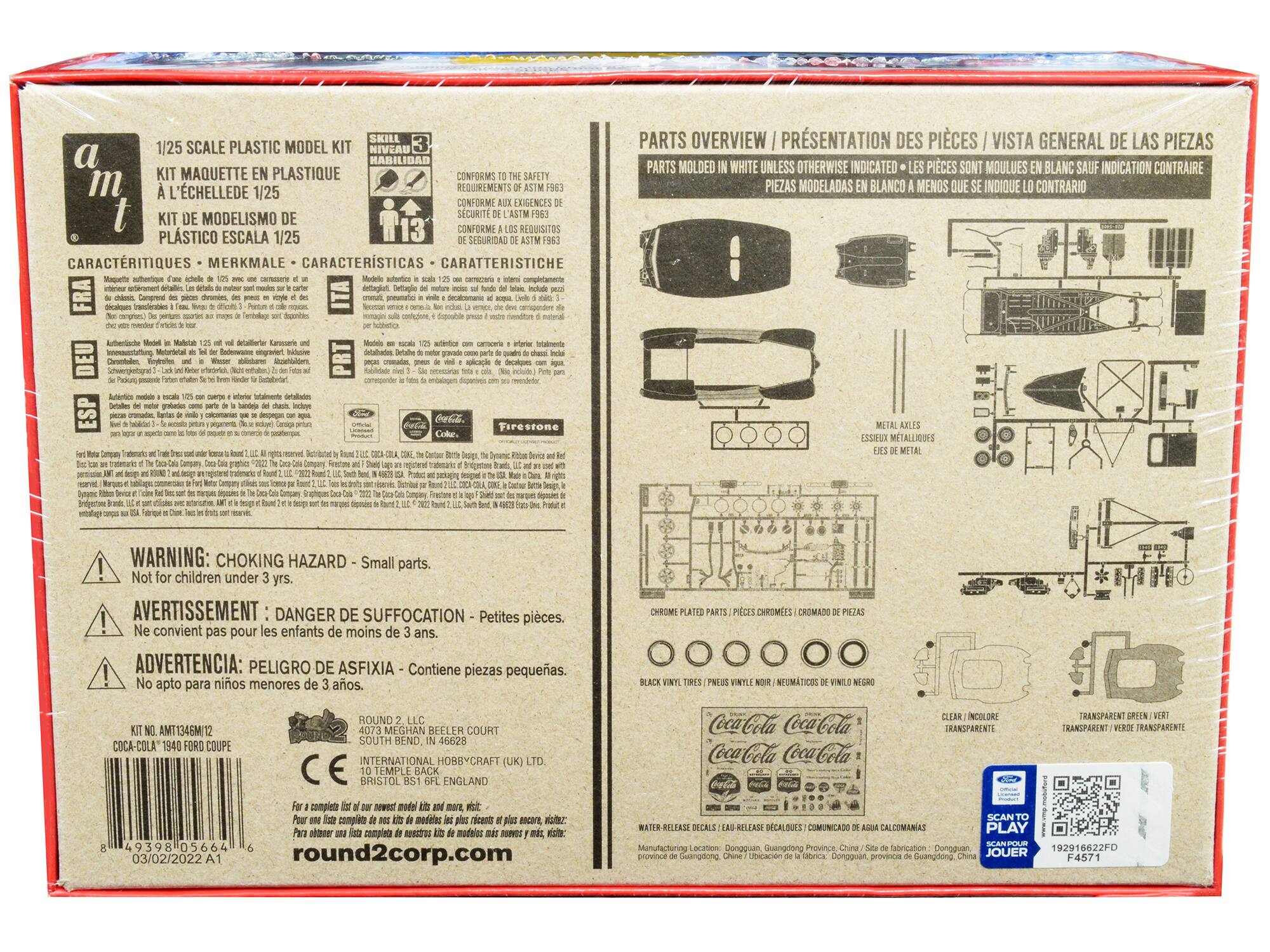 1/25 SCALE PLASTIC MODEL KIT  
SKILL NIVEAU HASILIDAD KIT MAQUETTE EN PLASTIQUE 0 SAFLTY L'CHELLEDE REDUBEMENTS 1/25 CONFORME XENCES SECURIT KIT DE MODELISMO DE CONFORMI RLOUISITOS PLSTICO ESCALA 1/25 SEGURIDAD CARACTRITIQUES MERKMALE CARACTERSTICAS CARATTERISTICHE

PARTS OVERVIEW / PRSENTATION DES PIÈCES / VISTA GENERAL DE LAS PIEZAS  
PARTS MOLDED WHITE UNLESS OTHERWISE INDICATED / LES PIÈCES SONT MOULUES BLANC SAUF INDICATION CONTRAIRE / PIEZAS MODELADAS BLANCO MENOS QUE INDICUE CONTRARIO

WARNING: CHOKING HAZARD - Small parts. Not for children under 3 yrs.  
AVERTISSEMENT: DANGER DE SUFFOCATION - Petites pièces. Ne convient pas pour les enfants de moins de 3 ans.  
ADVERTENCIA: PELIGRO DE ASFIXIA - Contiene piezas pequeñas. No