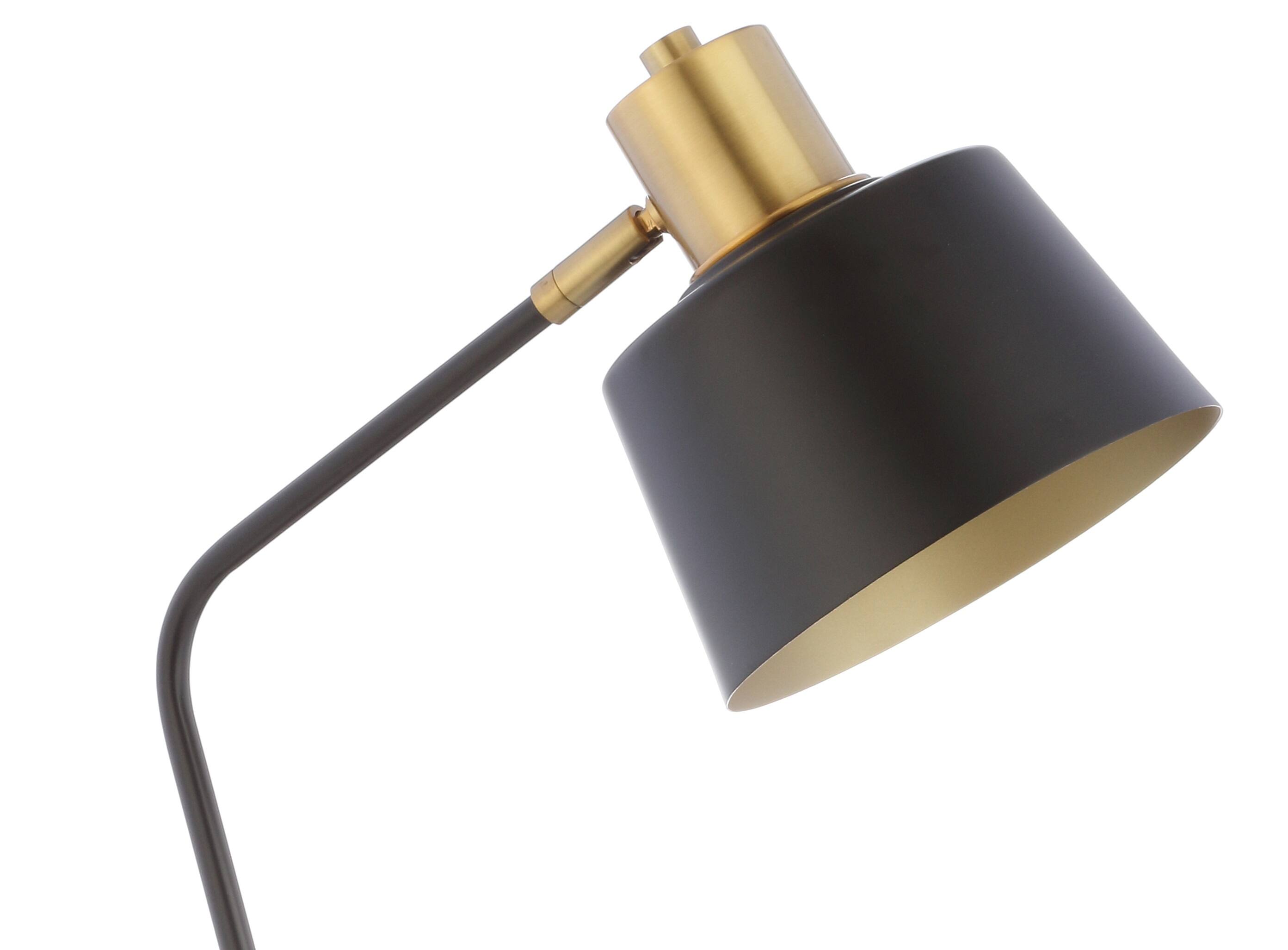 Alt View 6. Jonathan Y - Rochelle 23" Metal LED Task Lamp, Black/Brass Gold - Black/Brass gold.