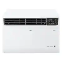 LG - 14,000 BTU DUAL Inverter Smart Wi-Fi Enabled Window Air Conditioner - White - Front_Zoom