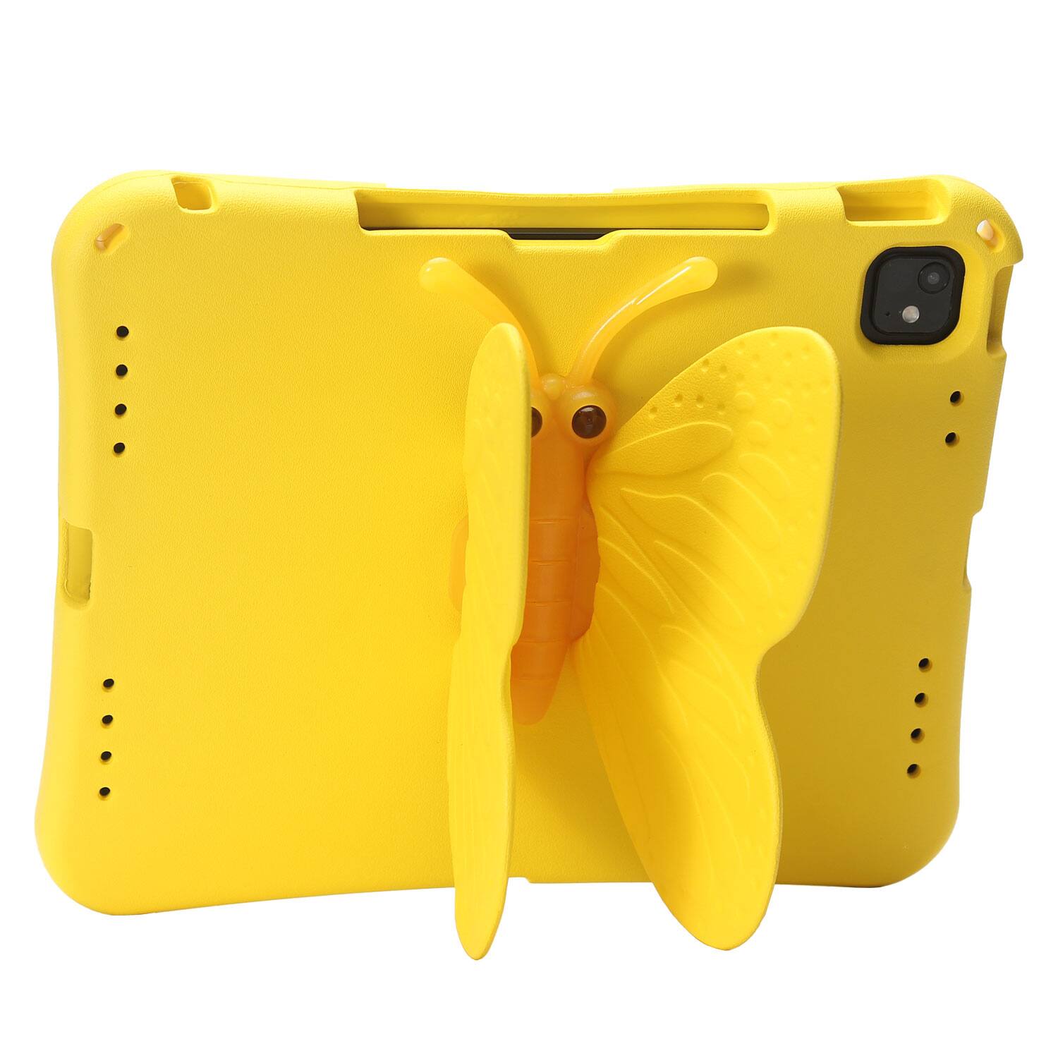 Alt View 4. Dteck - Kids Butterfly Case for Apple iPad Air (M4) 13" 2026-24 & iPad Pro 13/12.9",Rugged 3D Cartoon EVA Shockproof Stand Cover - Yellow.