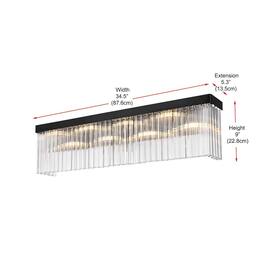 Elegant Lighting - Harlow 34 inch Wall Sconce - Black
