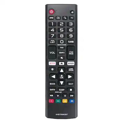 CAPTION TV 1 2 3 4 5 6 7 8 9 LIST O FLASHBK QUICKACCESS FAV VOL OINFO CH PAGE NTFX amzn LIVE ZOOM OK BACK EXIT SAP/* SLEEP MAGIC LINK AKB75095307