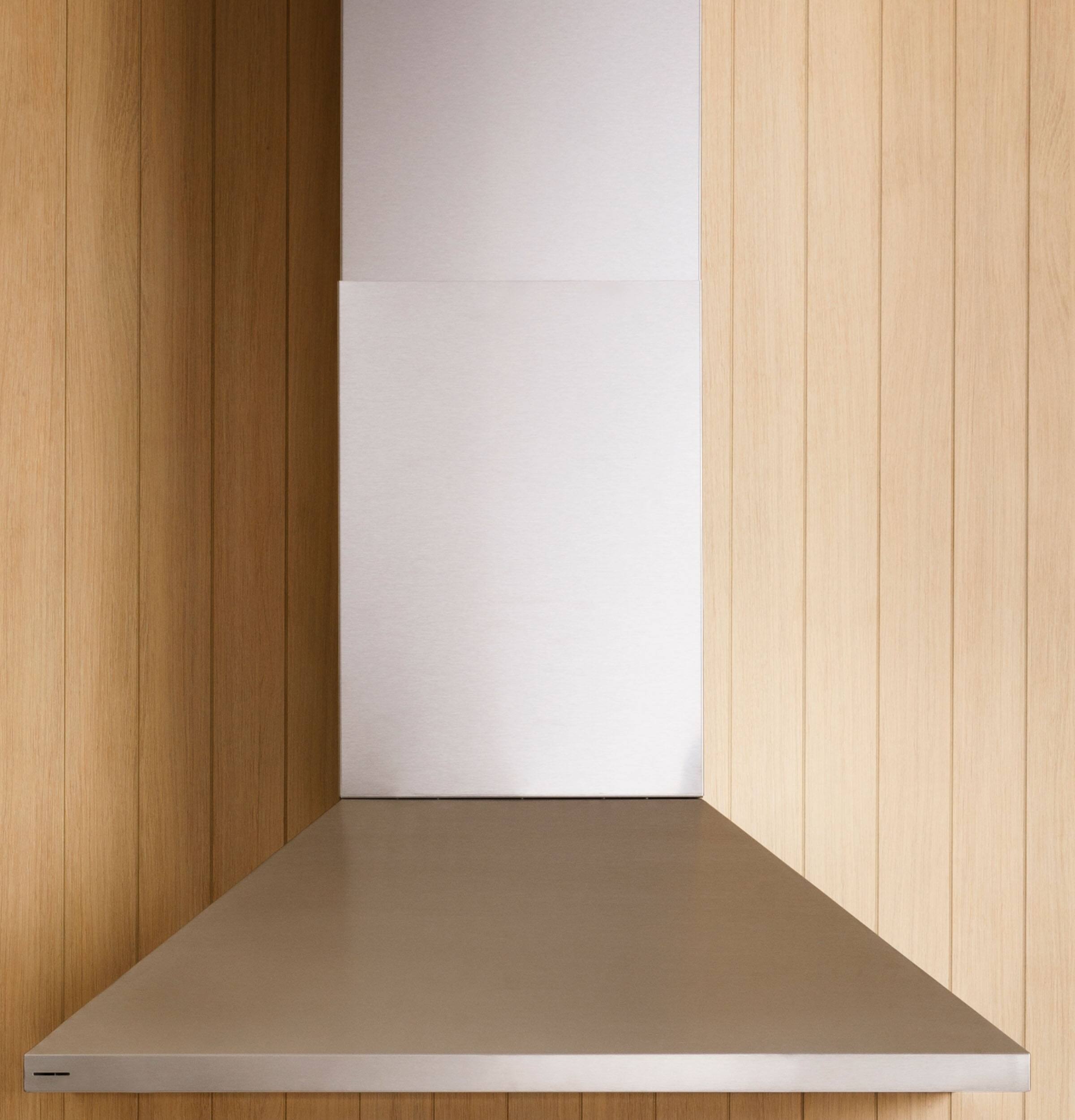 Alt View 14. Monogram - 30" Wall-Mounted Pyramid Chimney Smart Vent Hood with Air Quality Sensors - Stainless Steel.