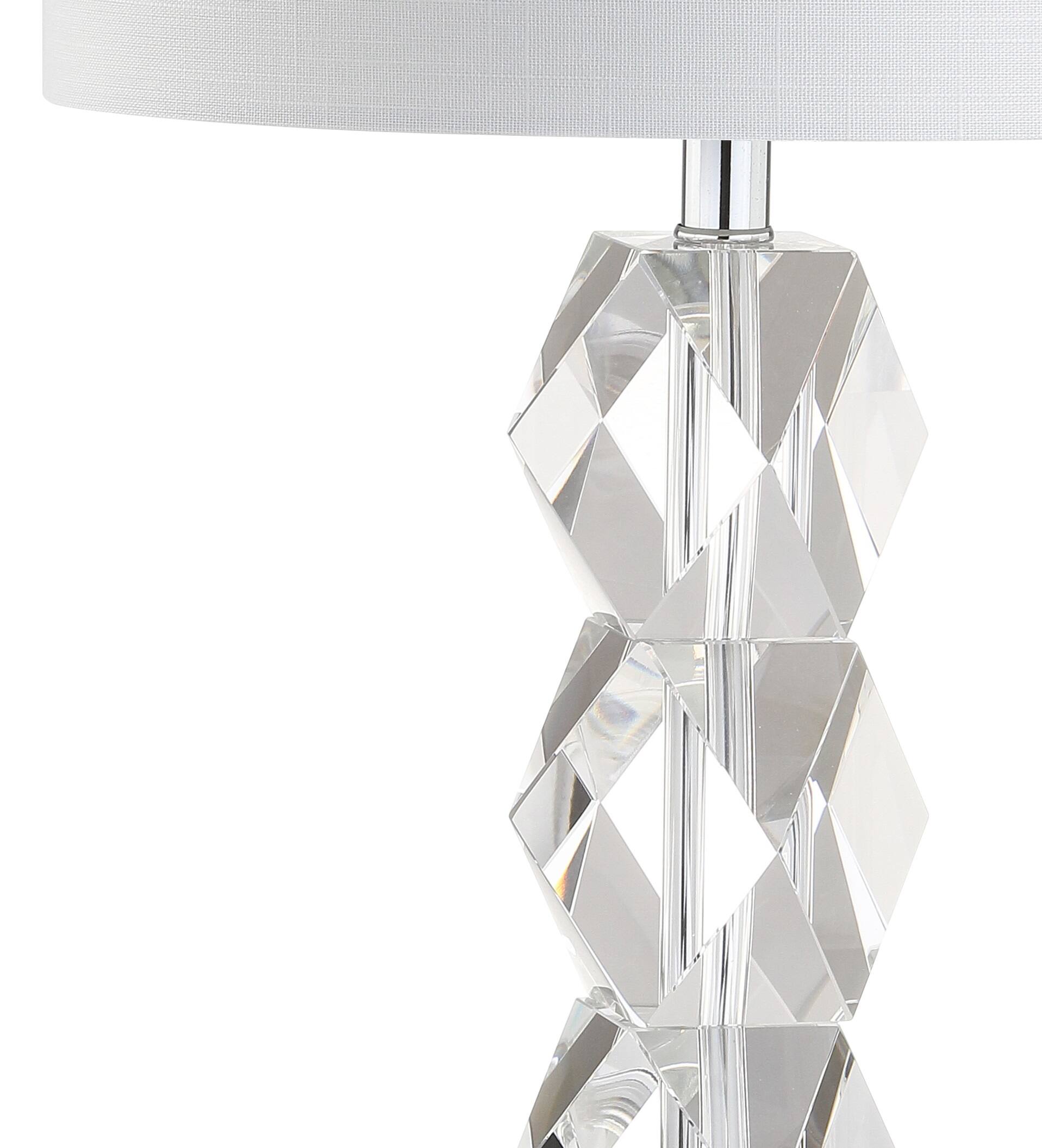 Alt View 6. Jonathan Y - Sofia 26" Crystal LED Table Lamp, Clear - Clear.
