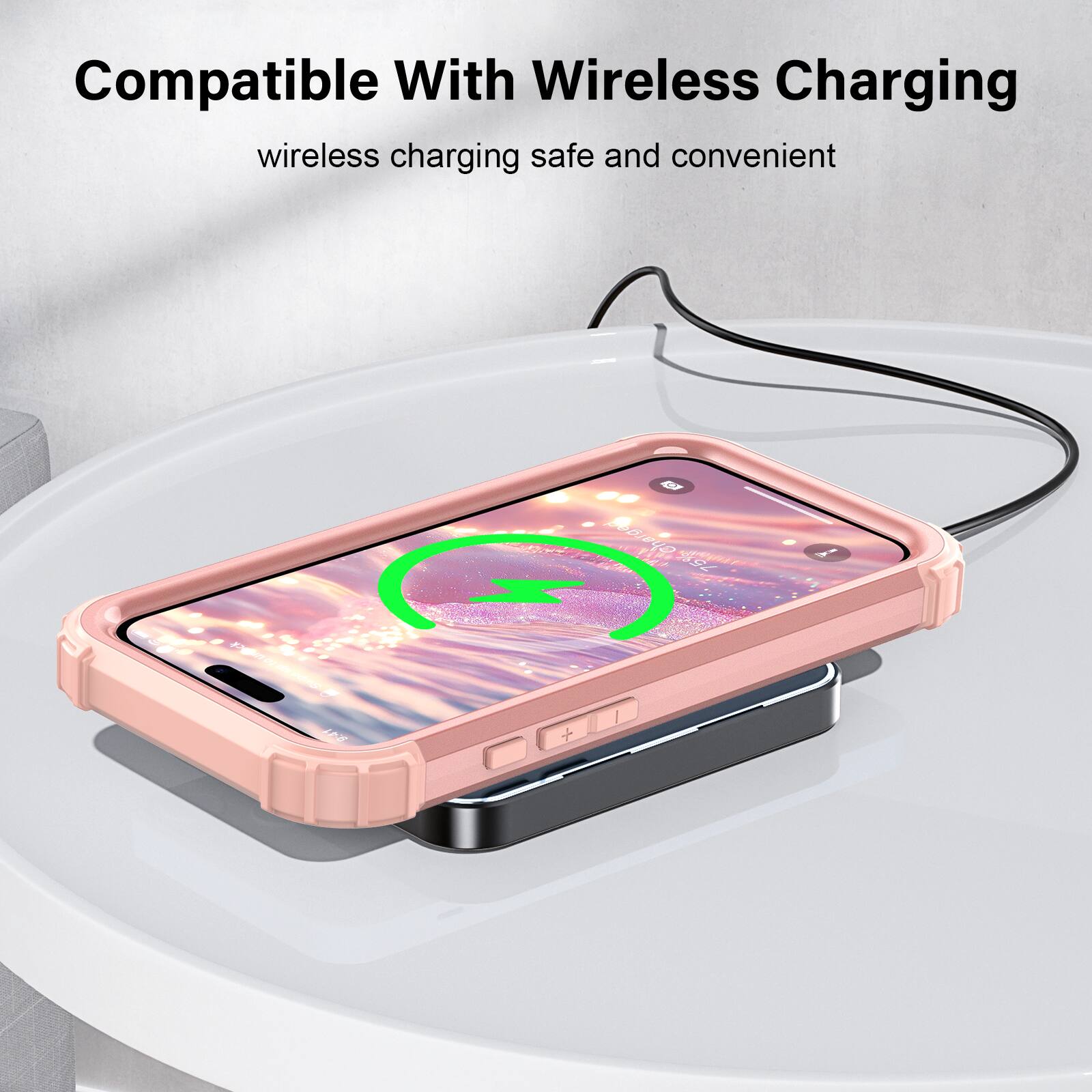 Compatible With Wireless Charging  
wireless charging safe and convenient