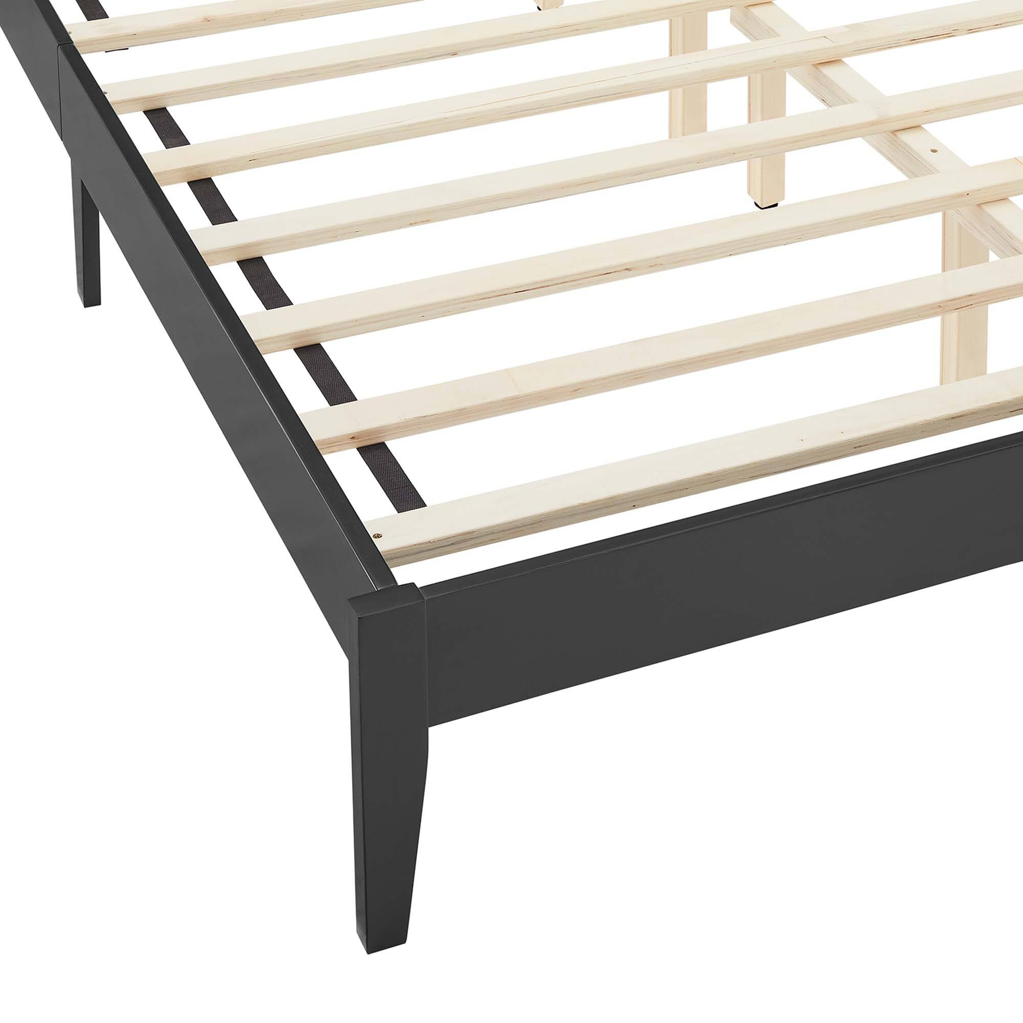 Alt View 6. Modway - Sirocco Rattan and Wood Queen Platform Bed - Black.