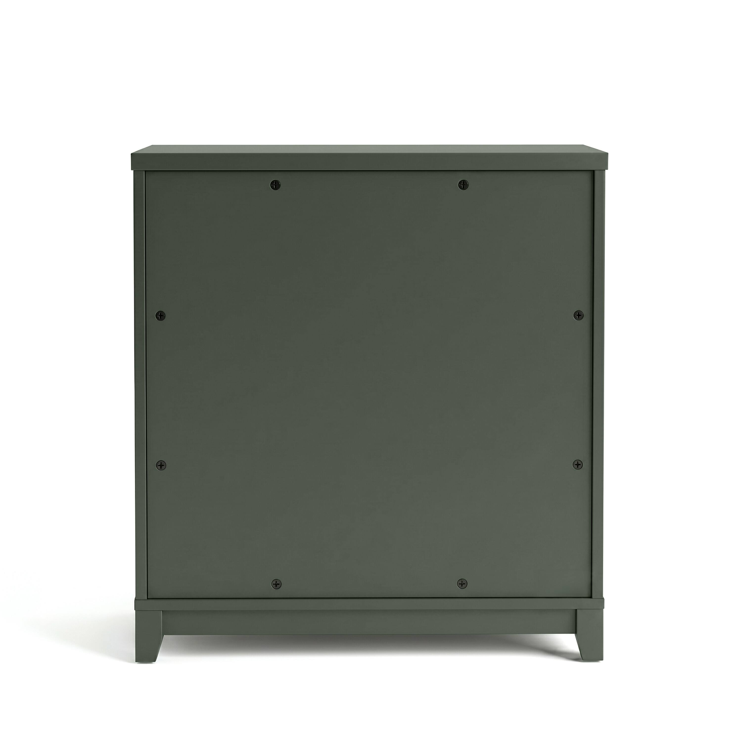 Alt View 10. Martha Stewart - Bedford Modular 3-Drawer Wooden Storage Media Cabinet with Hardware, Solid Wood Frame and Legs - Fern Green Frame/Gunmetal Hardware.