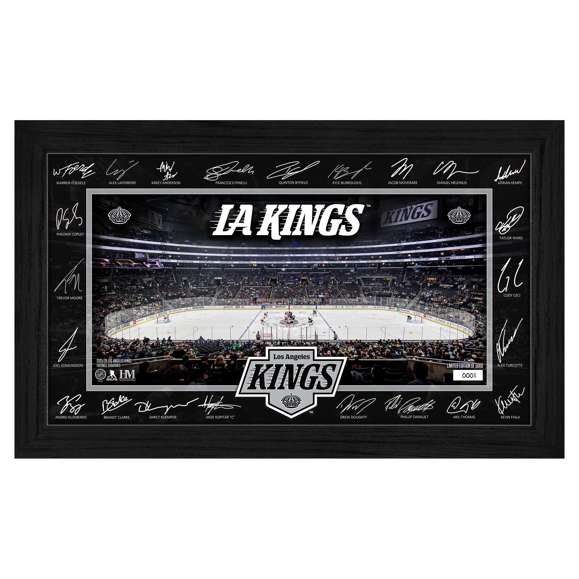 Los Angeles Kings 2025 Signature Rink Framed Art