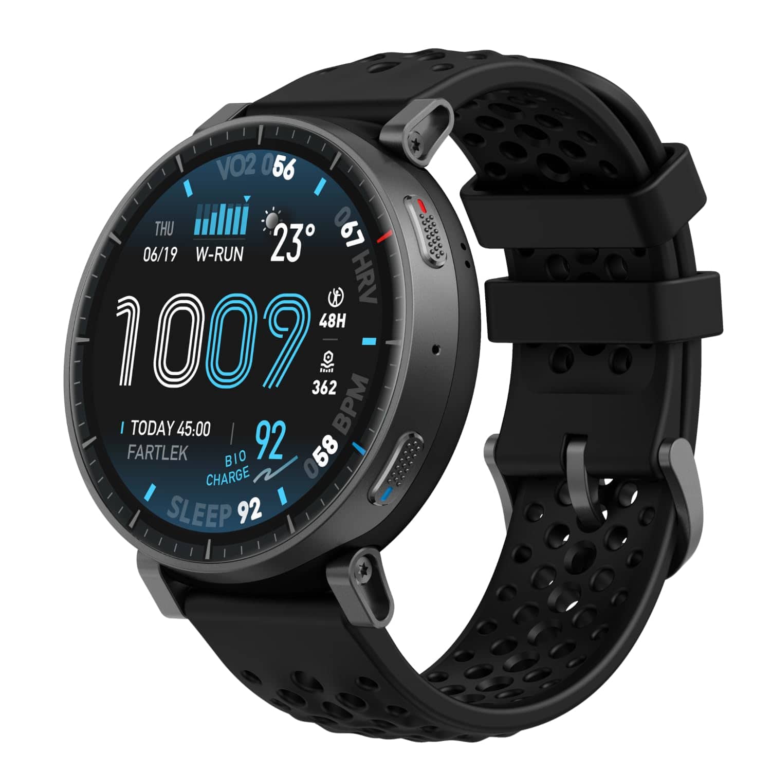 Amazfit - Active Max Smartwatch 48mm Silicone - Black - (2025)