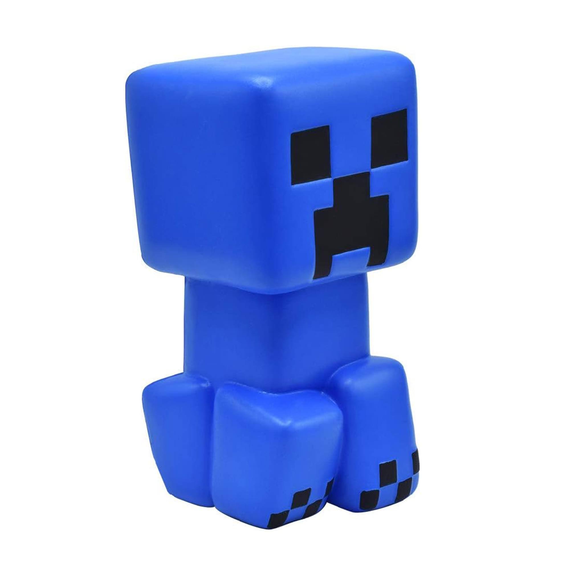 Alt View 1. Just Toys LLC - Minecraft Blue Creeper 6 Inch Mega Squishme Toy - Blue.
