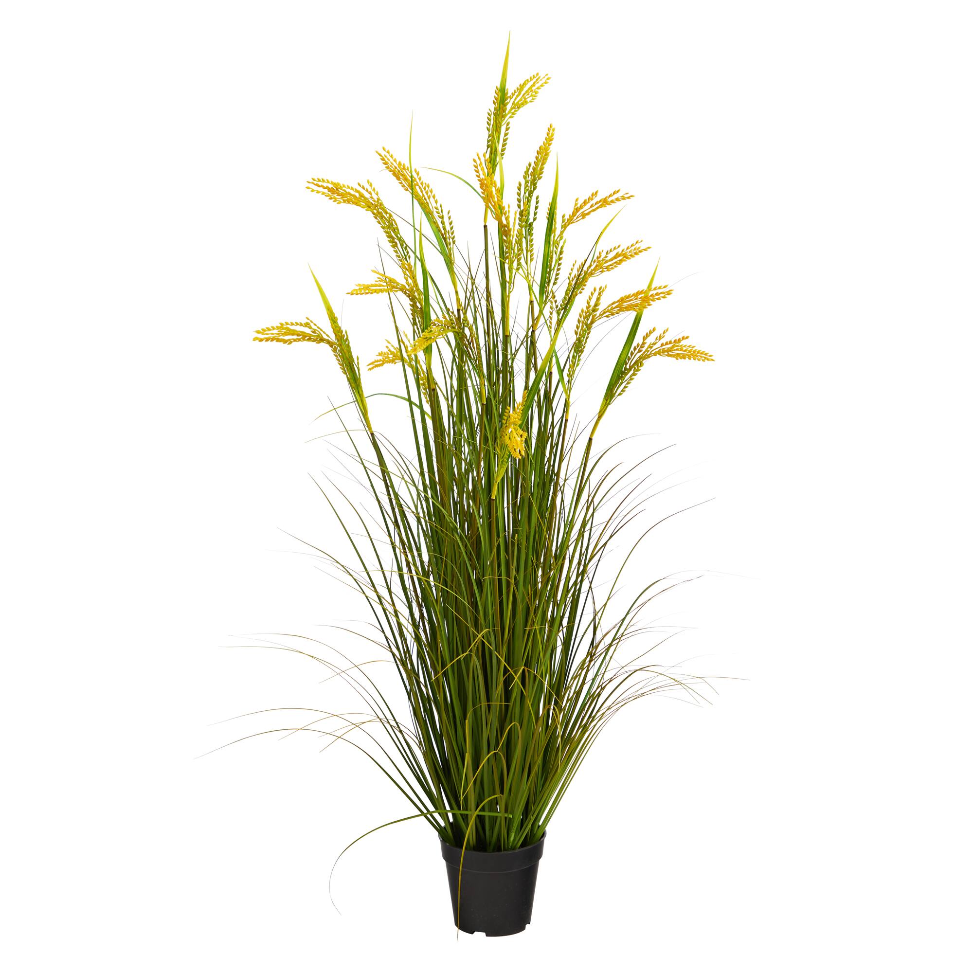 Front. BreeBe - 3.5' Wheat Grain Artificial Plant - Green.