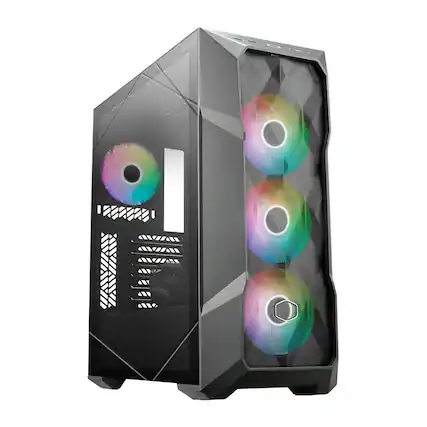 Front. Cooler Master - Cooler Master TD500 MAX ATX Mid-Tower PC Case with Atmos 360 MAX AIO Cooler - Black.