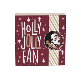 Evergreen Enterprises - Florida State Seminoles 6" Holiday Wood Plock Shelf Sign - Multicolor