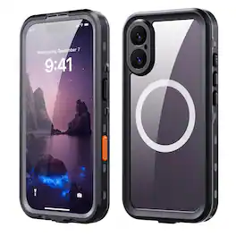 UUCOVER - Waterproof Case for Apple iPhone 17 Full Body Rugged Protective with Screen Protector Compatible with MagSafe Cover - Black