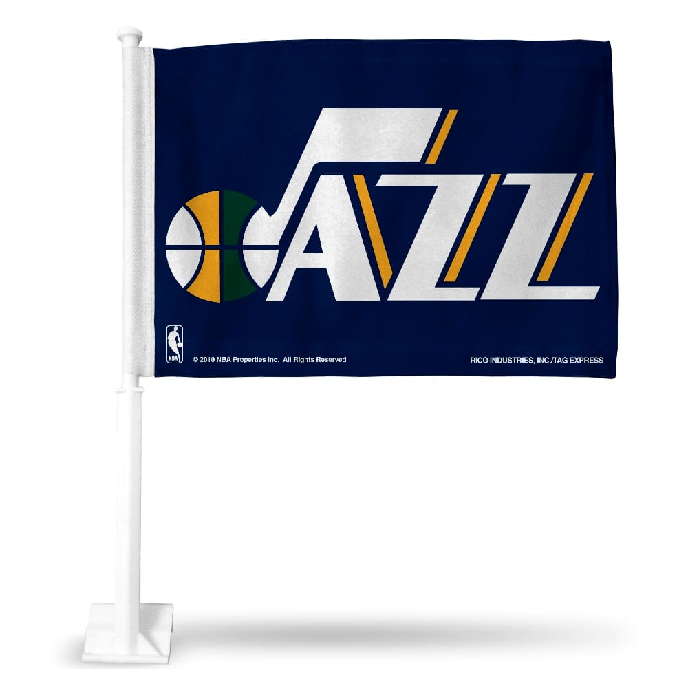Rico Industries - Utah Basketball Jazz 14" x 19" inch Double (2) Sided Window Mount Car Flag - Multi