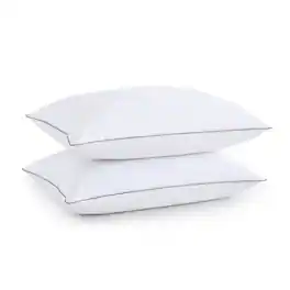 Peace Nest - 2 Pack Luxury High Loft Goose Pillow – Soft Cotton Shell, Feather & Down Fill - White