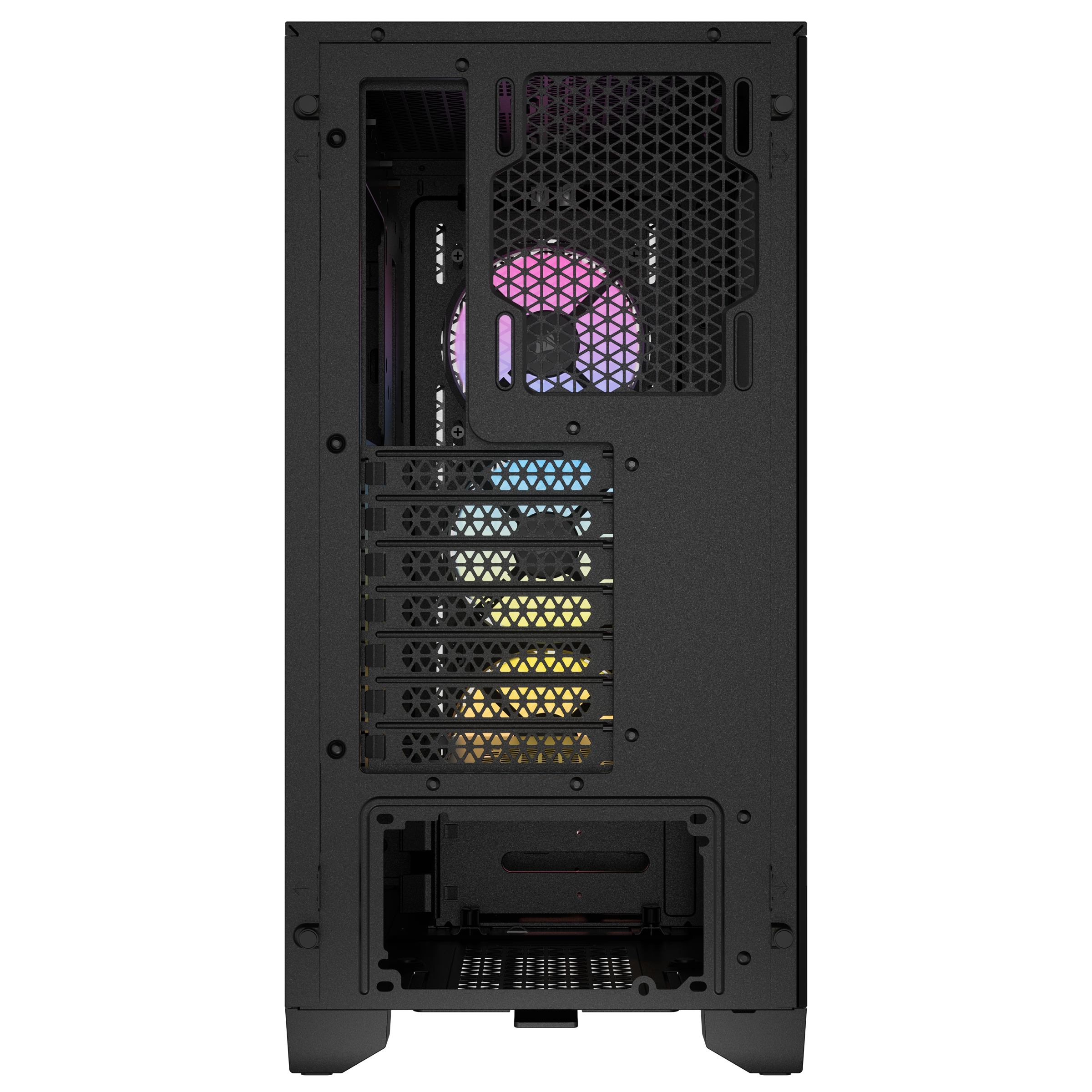 Alt View 2. CORSAIR - CORSAIR 3000D RGB Airflow Mid-Tower PC Case, Black, 3 AR120 RGB Fans, High-Airflow, Up to 8x120mm - Black.