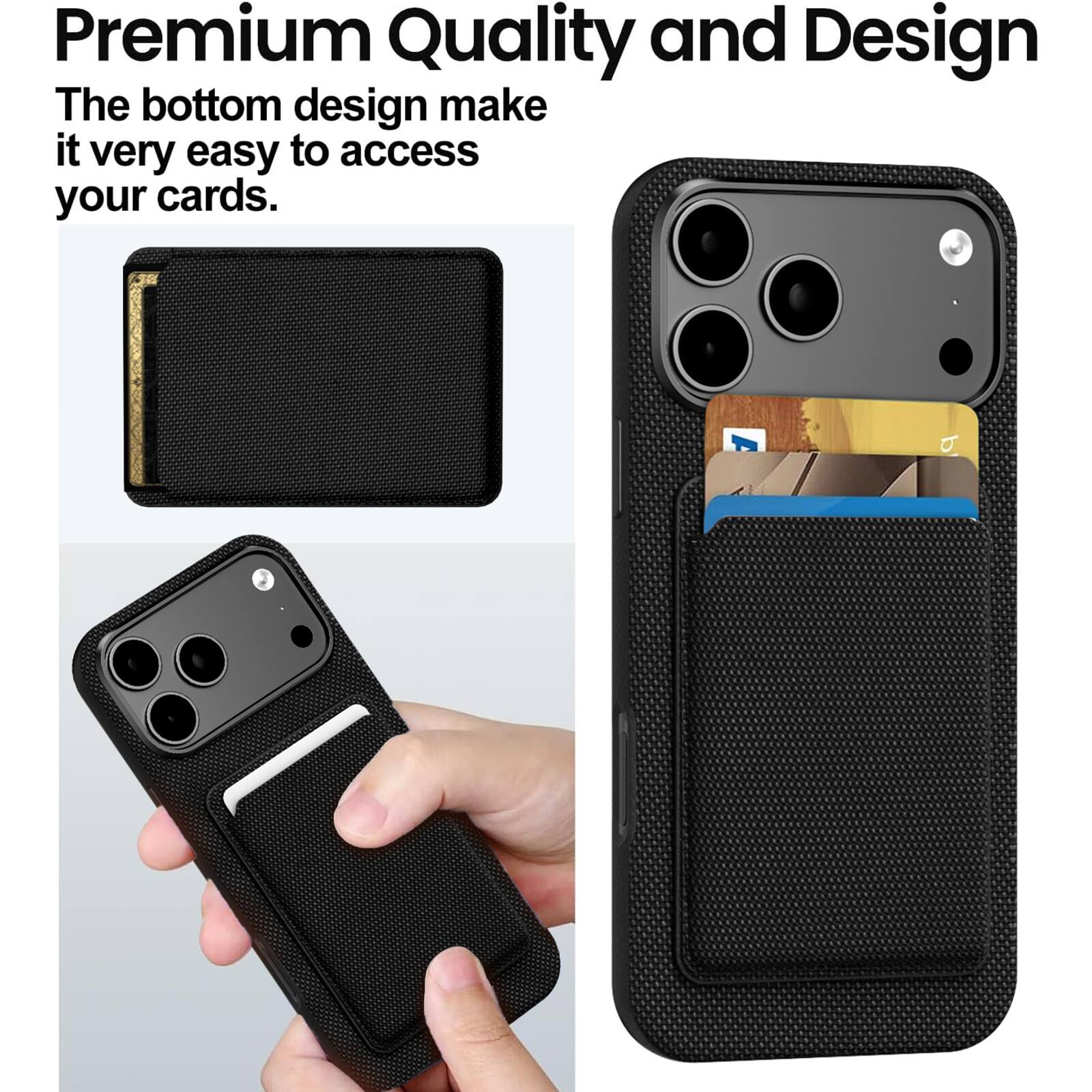 Premium Quality and Design

The bottom design makes it very easy to access your cards.