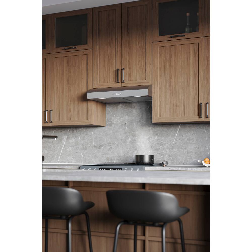 Alt View 9. Broan - Broan-NuTone 30-Inch Under Cabinet Range Hood, ENERGY STAR, 350 Max Blower CFM, Stailess Steel - Stainless Steel.