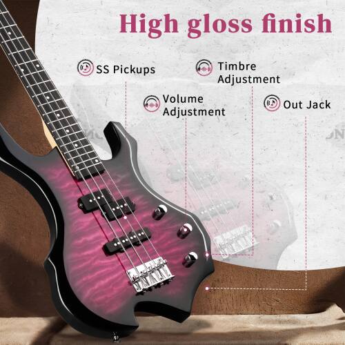 High gloss finish

- SS Pickups
- Timbre Adjustment
- Volume Adjustment
- Out Jack