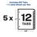 Includes 60 Tabs + 1 Label Sheet per Set
5 x 11" 12 TABS 8.5"