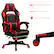 The image features a black and red chair with a breathable and thick seat, which is made of sturdy nylon material. The chair has 360 swivel wheels, making it easy to maneuver and adjust the position. The chair is designed to provide comfort and support for the user, making it an ideal choice for gaming or other activities that require extended periods of sitting.