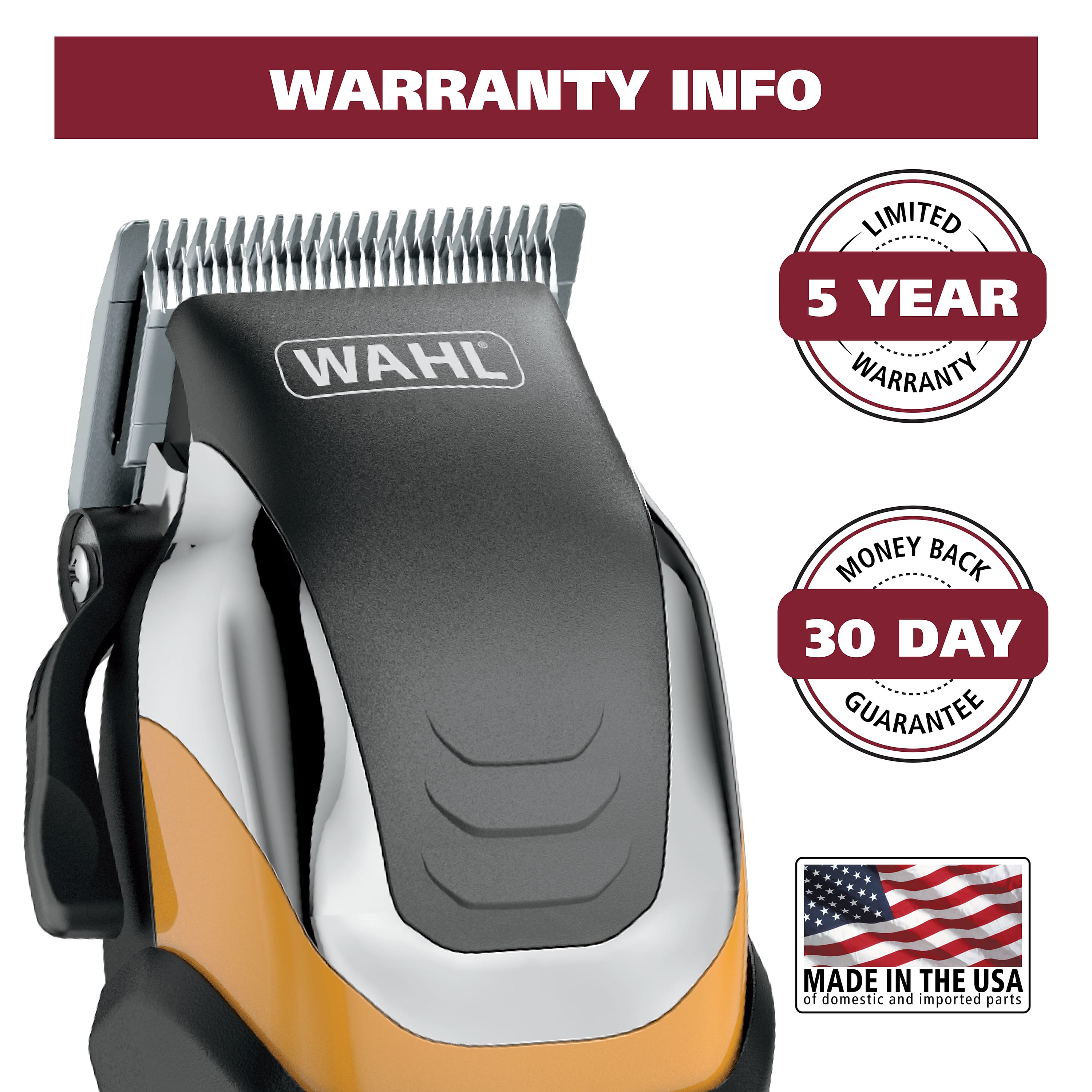 WARRANTY INFO:
- Limited 5-year warranty
- Money back 30-day guarantee
- Made in the USA with domestic and imported parts